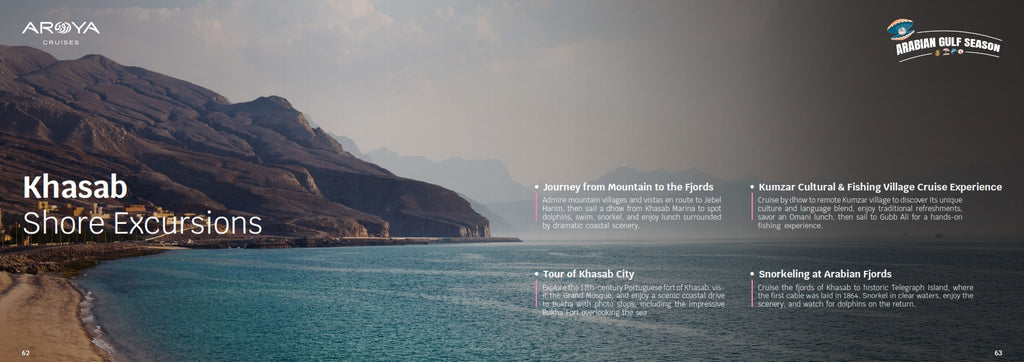 8 Days 7 Nights Cruise: Doha - Dammam - Dubai - Khasab - Abu Dhabi - Sir Bani Yas - Doha